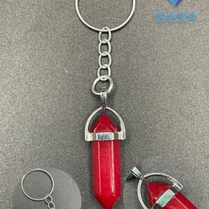 LLAVERO DE PENDULO AGATA ROJA