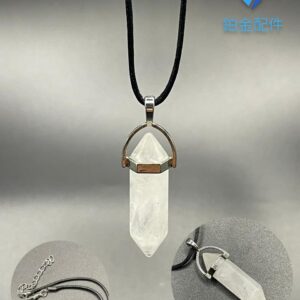 COLLAR DE HILO PENDULO CUARZO BLANCO