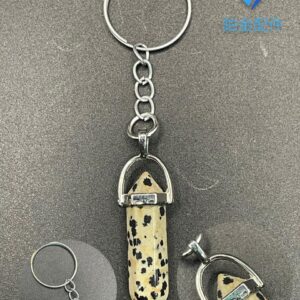 LLAVERO DE PENDULO JASPE DALMATA