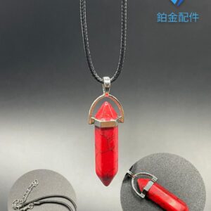 COLLAR DE HILO PENDULO HOWLITA ROJA