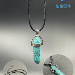 COLLAR DE HILO PENDULO TURQUESA