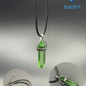 COLLAR DE HILO PENDULO CUARZO VERDE 1