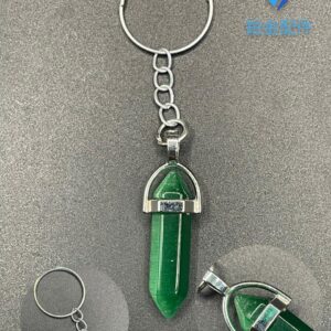 LLAVERO DE PENDULO OJO DE GATO VERDE