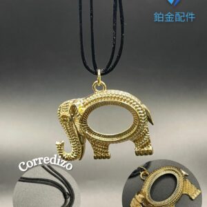 COLLAR DE METAL ELEFANTE DORADO