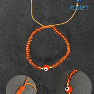 PULSERA OJO TURCO NARANJA  UNISEX