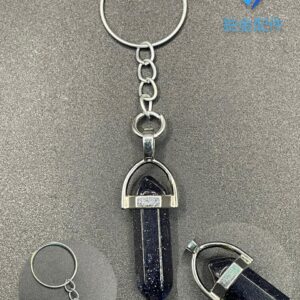 LLAVERO PENDULO VENTURINA AZUL