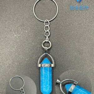 LLAVERO PENDULO AGATA AZUL