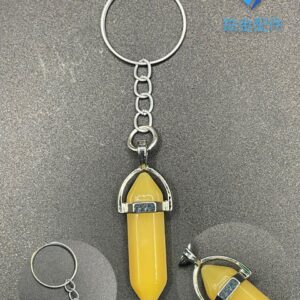 LLAVERO PENDULO AGATA AMARILLA