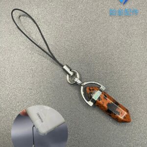 COLGANTE PENDULO OBSIDIANA CAOBA