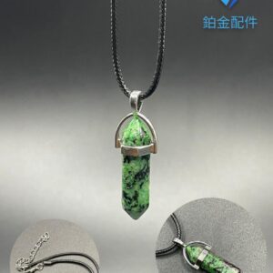 COLLAR DE HILO PENDULO ZOISITA DE RUBI